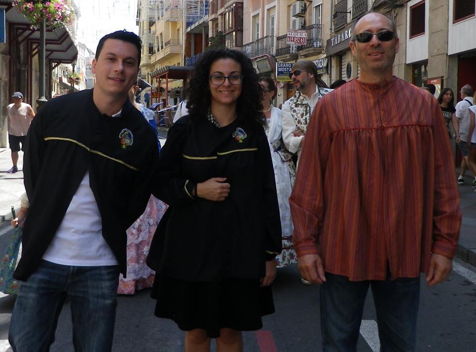 Xavi Gurrea, Ariadna González y José Ramón Devis, artistas de Gran Via-Garbinet en la recogida de premios de 2015
